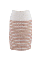 Genoux Metallic Striped Tweed Skirt