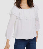 Michael Kors Red Off The Shoulder Crepe Top