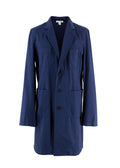Comme Des Garcons Navy Unlined Longline Trench Coat