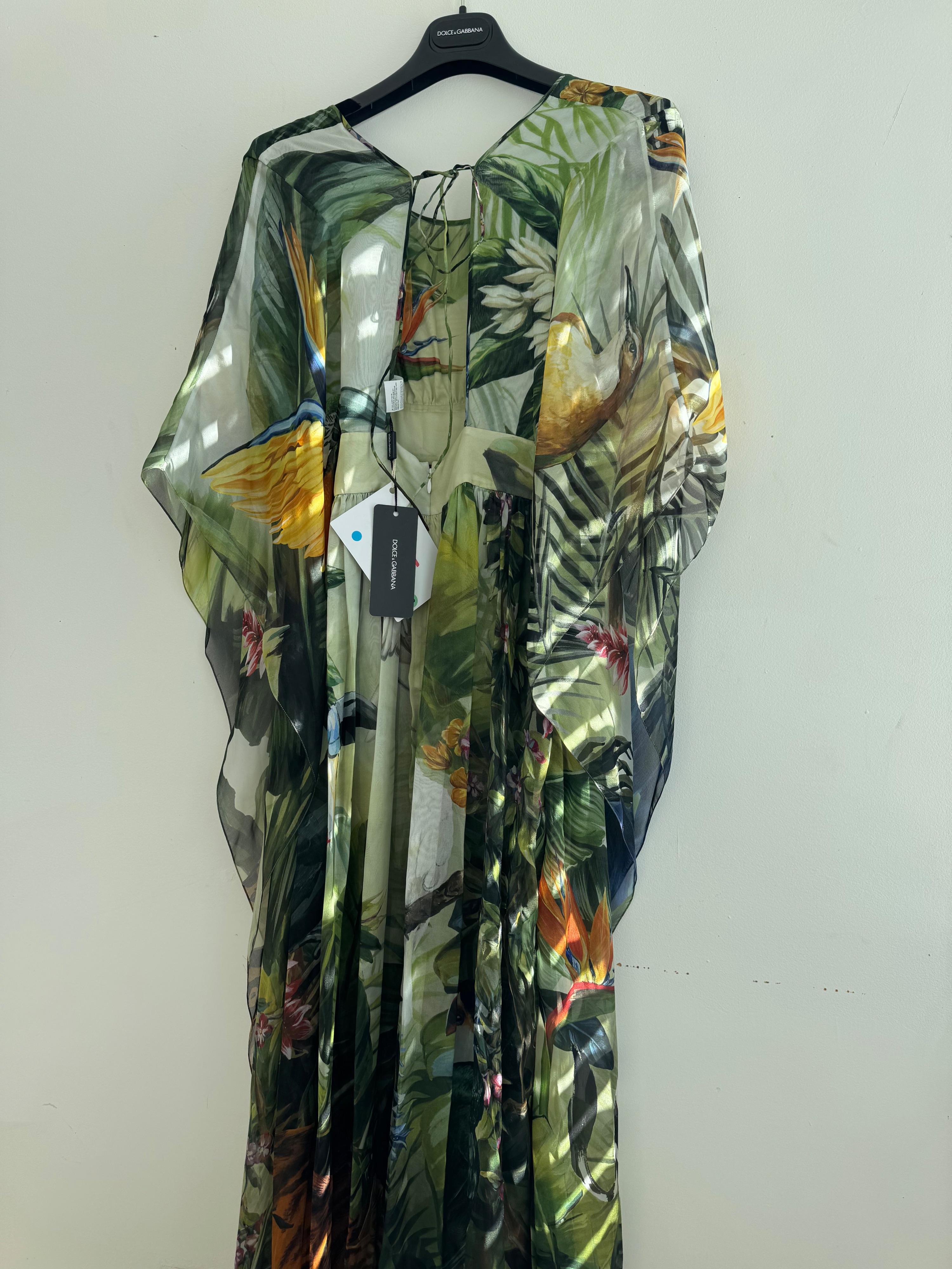 Printed Silk Chiffon Maxi Dress