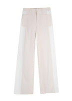 Dior Cream and White Two Toned  Wide Leg Jeans