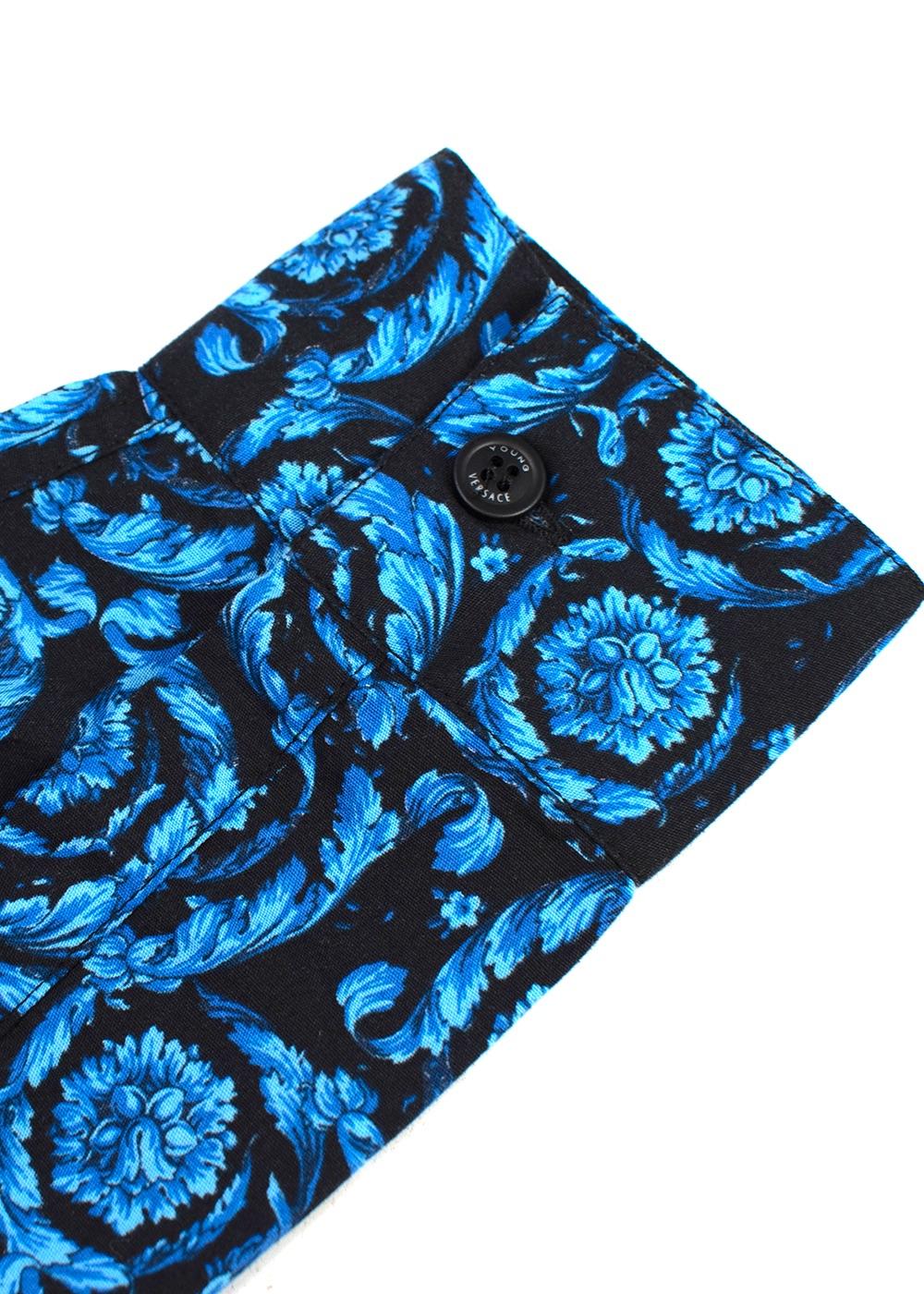 Young Versace 6Y Blue Printed shirt