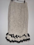 Ruffle Detail Midi Skirt