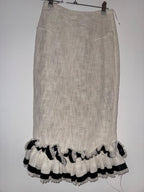 Ruffle Detail Midi Skirt