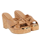Jimmy Choo Tan 110 Cork Wedges