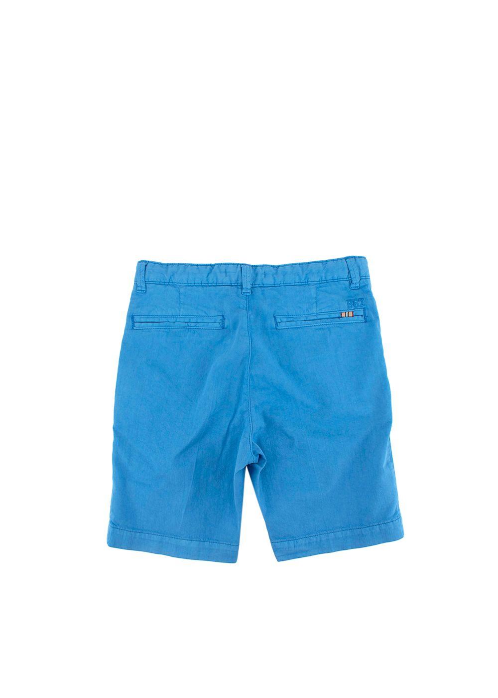 Blue Chambray Turn-Up Shorts
