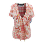 Ferragamo Striped Silk Scarf Detail T-Shirt