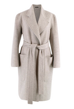Acne Studios grey carise double face wool & cashmere coat