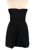 Giambattista Valli Black Cloque Strapless Mini Dress
