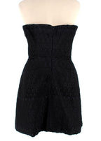 Giambattista Valli Black Cloque Strapless Mini Dress