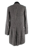 Paco Rabanne Grey Alpaca Blend Houndstooth Coat