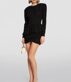 Alessandra Rich Silk Polka-Dot Mini Dress
