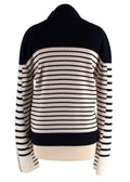 JW Anderson Navy Striped Merino Wool Turtleneck Jumper