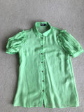 D&G Silk Pastel Green Short Sleeve Shirt