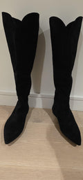Ralph Lauren Polo Long Black Suede Boots