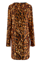 Balmain sequin bronze  & gold mini dress