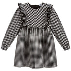 Piccola Ludo Kids 12Y Ruffle Checked Dress