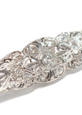 Bespoke 18kt White Gold Filigree Diamond Brooch