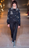 Isabel Marant Mateo metallic woven kick-flare pants