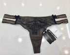 Chantal Thomass Black & Nude Tulle Thong