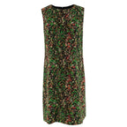 M Missoni Green Printed Sleeveless Shift Dress
