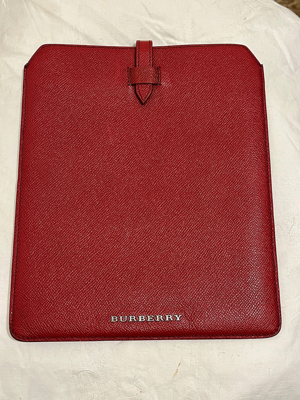 Red Grained Leather iPad Case
