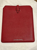 Red Grained Leather iPad Case
