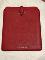 Red Grained Leather iPad Case
