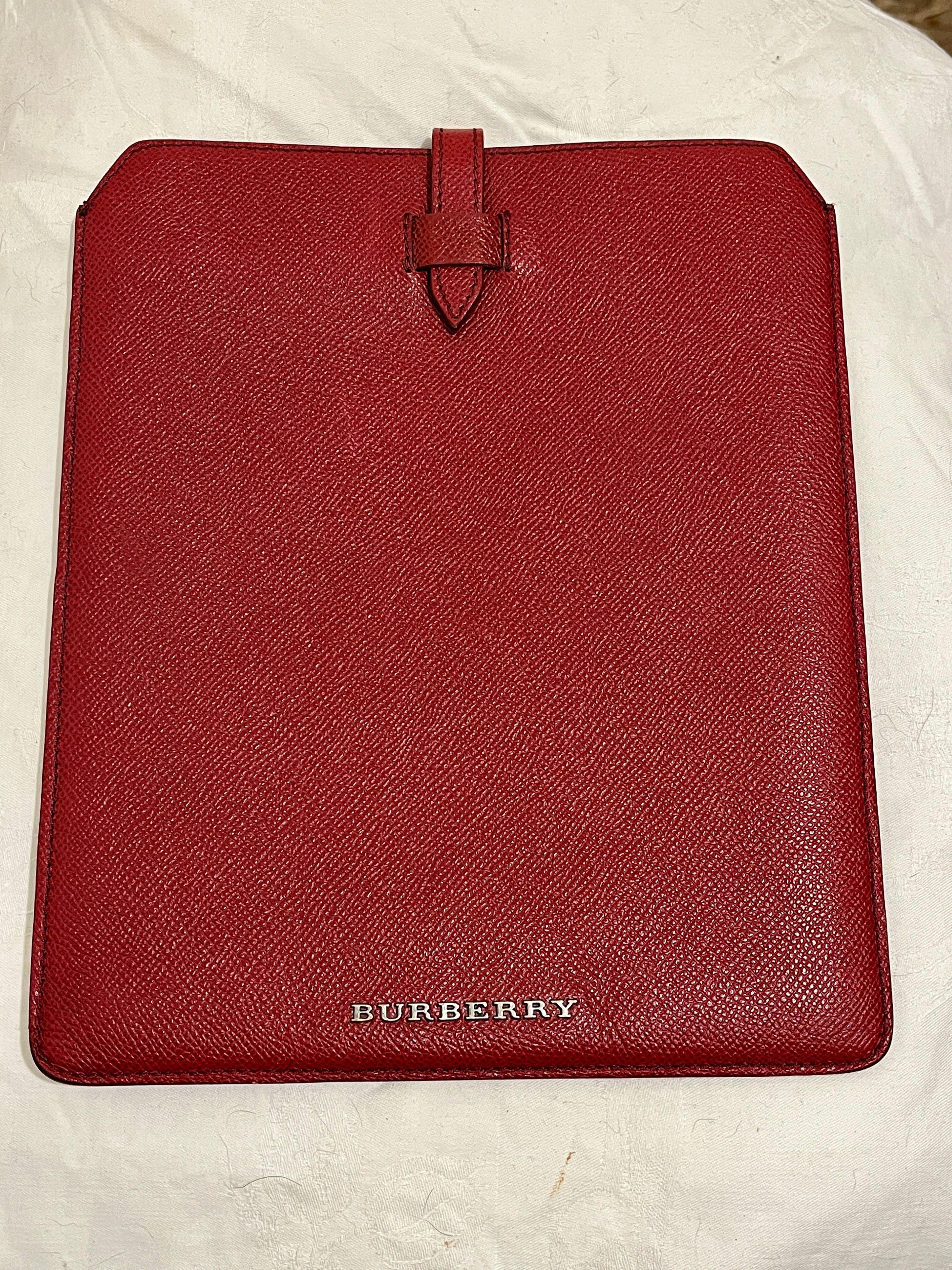 Red Grained Leather iPad Case