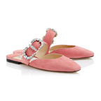 Jimmy Choo Candyfloss Suede Gee Flats