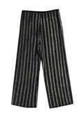 Dries Van Noten Black Silk Sequin Embellished Trousers