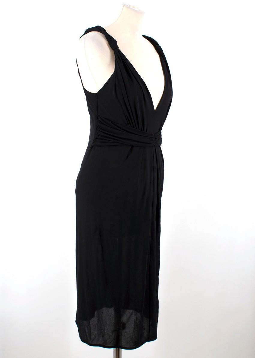 D Exterior Black Ruched Dress