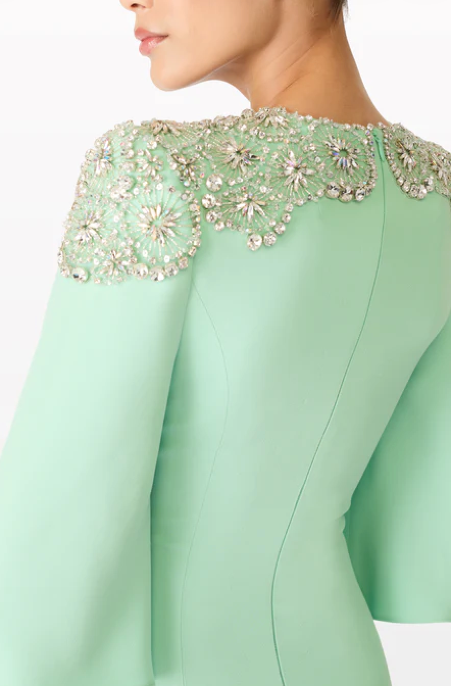 Jenny Packham Daze Minimal Gown Sculpted Sleeves