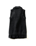 Gucci Black Metallic Knitted Biker Gilet