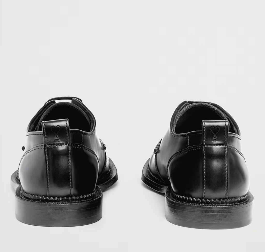 AMI Paris Leather Anatomical Derby Shoes