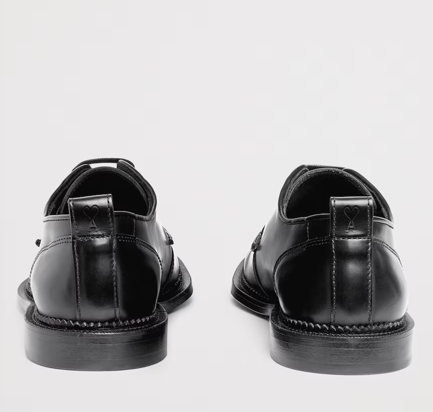 AMI Paris Leather Anatomical Derby Shoes