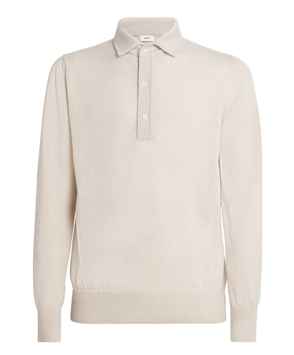 Lardini Cashmere Long-Sleeve Polo Shirt