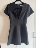 Black Virgin Wool And Silk Mini Dress