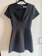 Black Virgin Wool And Silk Mini Dress