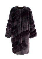 Liska Purple Reversible Lambskin / Fur Coat