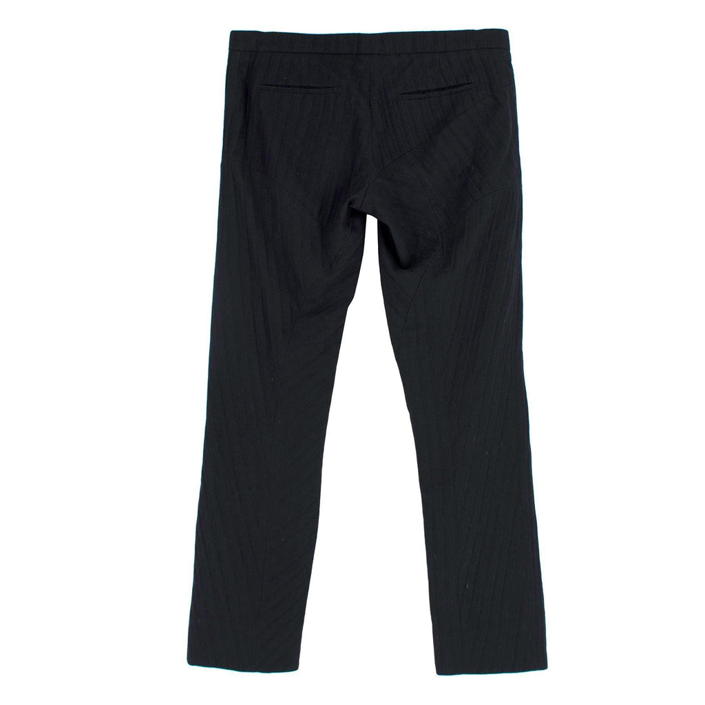 Marni Black Textured Tailored Trousers
