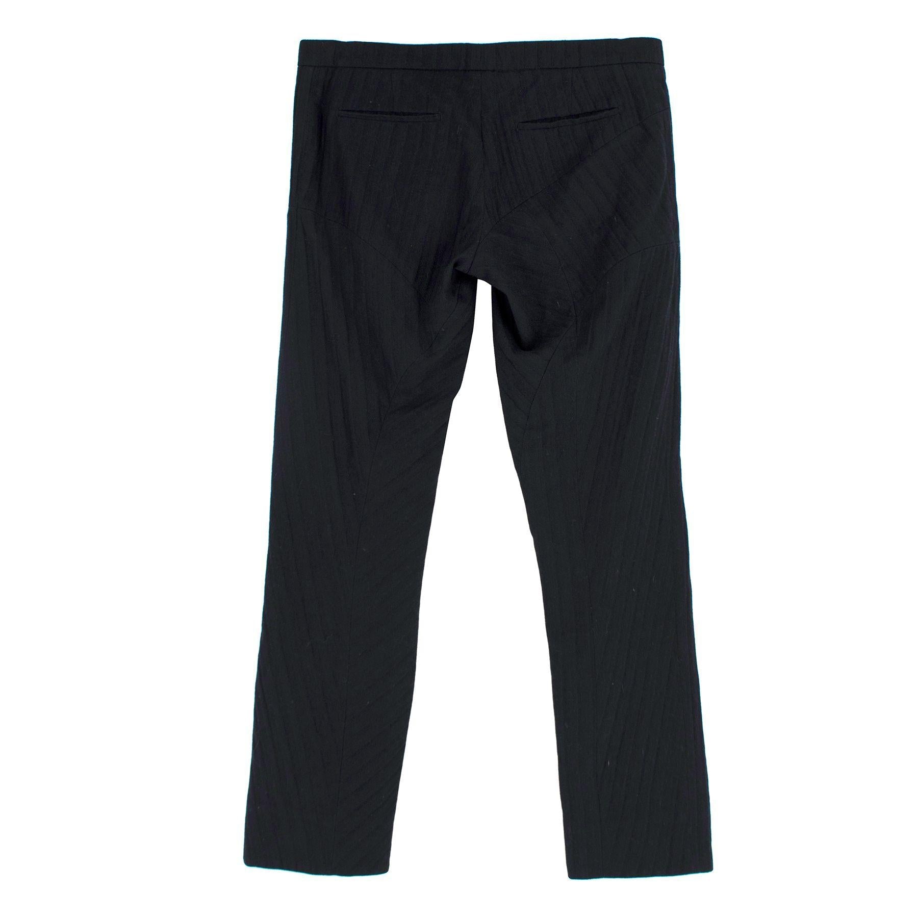 Marni Black Textured Tailored Trousers