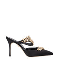 Manolo Blahnik Lurum 90MM Embellished Satin Mules