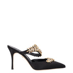 Manolo Blahnik Lurum 90MM Embellished Satin Mules