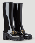 Knee High Horsebit Rain Boots