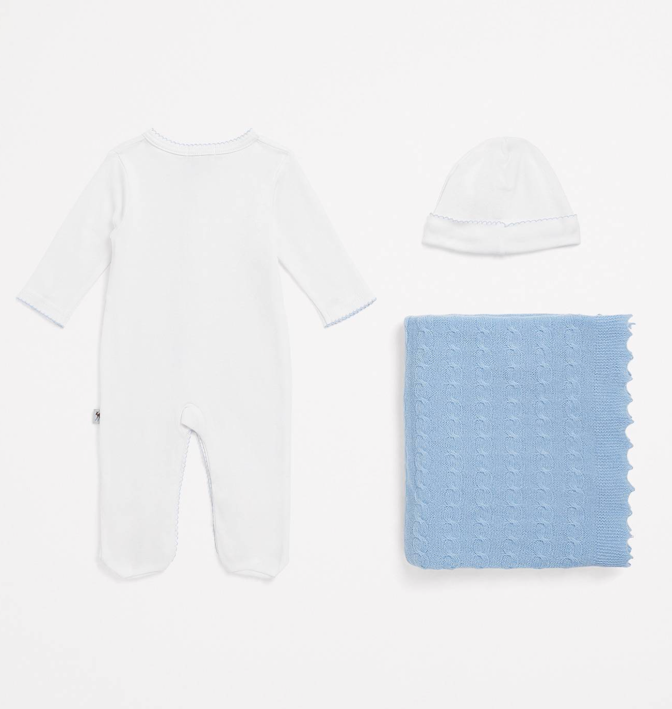 G.H. Hurt&Son Kids All-in-One, Hat and Shawl Set (0-3 Months)