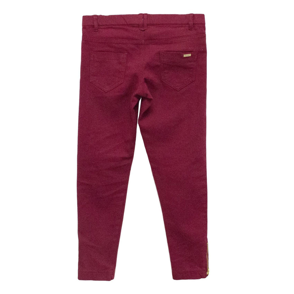Mayoral Red Jeans with Zip Ankle Fastening
