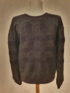 Wooyoungmi Grey Double Layer Wool Blend Check Jumper