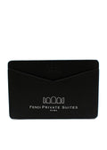 Fendi Monogram Zucca FF Logo Leather Card Holder