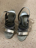 Brunello Cucinelli Strappy Metallic Sandals